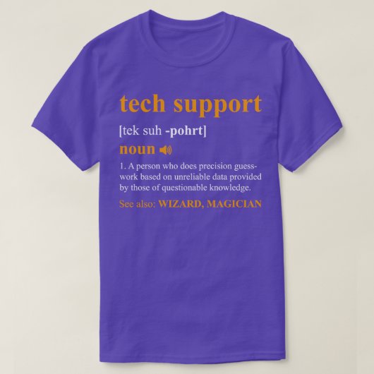 Programmieren des technischen Supports T-Shirt (Design vorne)
