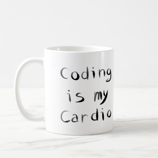 Programmieren ist mein Cardio Funny Programmer Cod Kaffeetasse (Links)