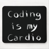 Programmieren ist mein Cardio Funny Programmer Cod Mousepad (Vorne)