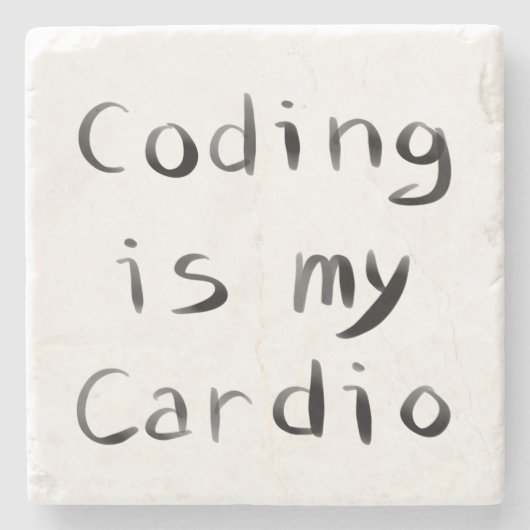 Programmieren ist mein Cardio Funny Programmer Cod Steinuntersetzer (Vorderseite)
