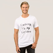 Programmieren ist mein Cardio Funny Programmer Cod Tri-Blend Shirt (Vorderseite voll)