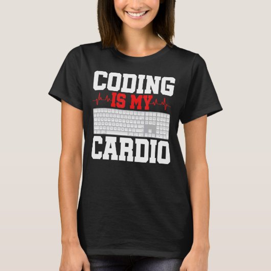Programmieren ist mein Cardio Programmiersoftware- T-Shirt (Vorderseite)