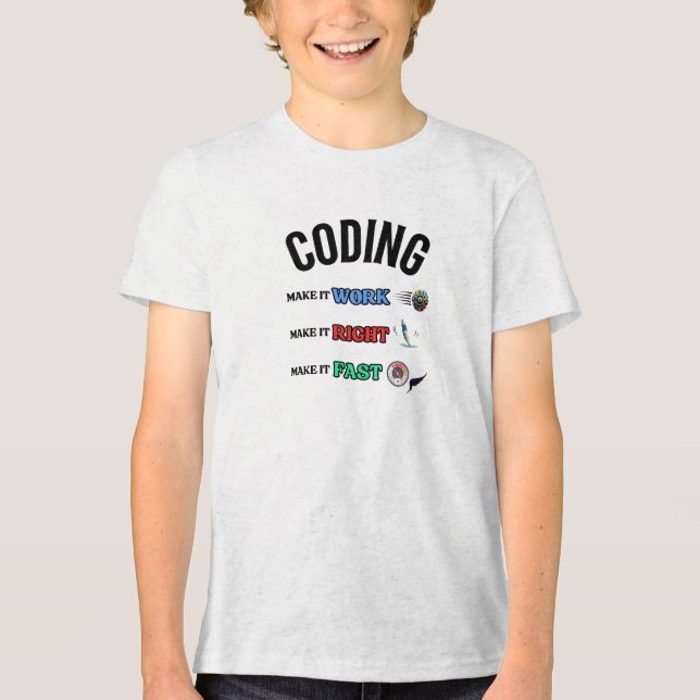 Programmieren Machen Sie es richtig machen Tri-Blend Shirt (Vorderseite)
