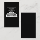 Programmieren Spaß Computer Engineer Funny Program Visitenkarte (Vorne/Hinten)