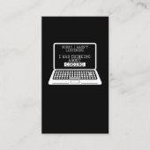 Programmieren Spaß Computer Engineer Funny Program Visitenkarte (Vorderseite)