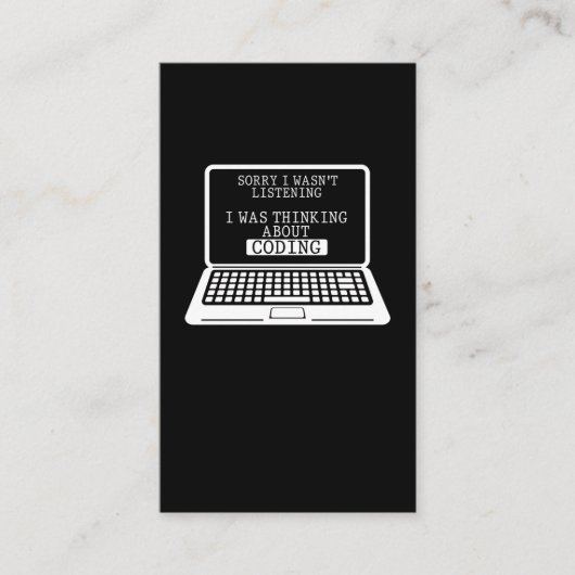 Programmieren Spaß Computer Engineer Funny Program Visitenkarte (Vorderseite)