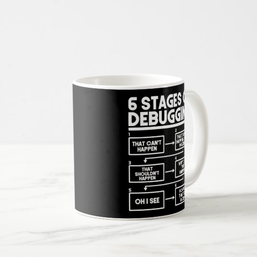 Programmieren von 6 Bühnen des Debuggens Kaffeetasse (VorderseiteRechts)