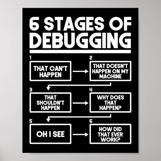Programmieren von 6 Bühnen des Debuggens Poster (Vorne)