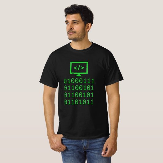 Programmieren von binären Code-Coding-Geschenk T-Shirt (Vorne ganz)