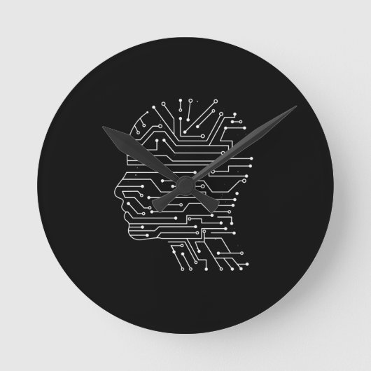 Programmieren von Computerwissenschaften Runde Wanduhr (Vorderseite)