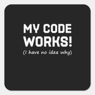 Programmieren von My Code Works Quadratischer Aufkleber