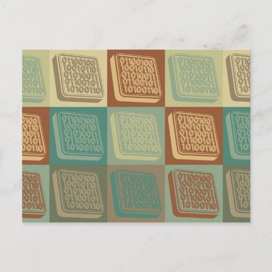 Programmieren von Pop Art Postkarte (Vorderseite)