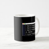 Programmieren von Programmierern I Hate Programmie Kaffeetasse (VorderseiteRechts)