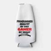 Programmierer-Analyst von Day Gamer by Night Flaschenkühler (Vorderseite)
