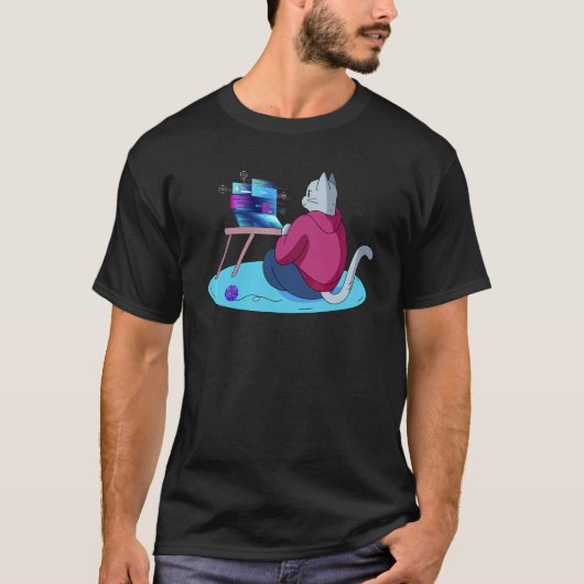 Programmierer Bedeutung Programmierer Spaß Katze T-Shirt (Vorderseite)