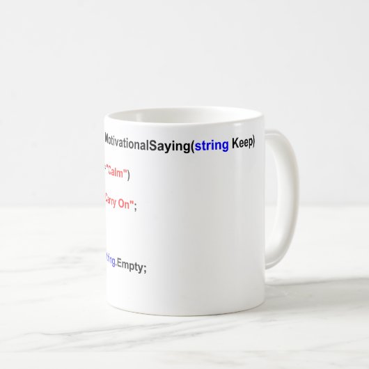 Programmierer behalten ruhig und machen Tasse (VorderseiteRechts)