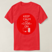 Programmierer Behielt Calm und Code On Software ha T-Shirt (Design vorne)
