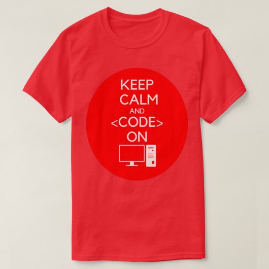 Programmierer Behielt Calm und Code On Software ha T-Shirt (Design vorne)