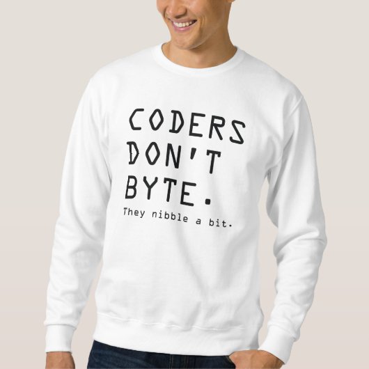 Programmierer beißen nicht sweatshirt (Vorderseite)