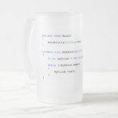Programmierer-Bier-Tasse C scharfe Mattglas Bierglas (Vorderseite Links)