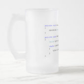 Programmierer-Bier-Tasse C scharfe Mattglas Bierglas (Links)