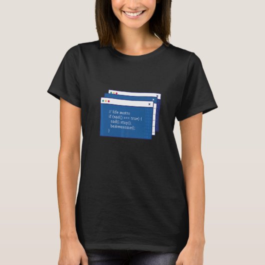 Programmierer-Code-Computer T-Shirt (Vorderseite)