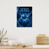 Programmierer-Code-Lightning-Core Poster (Küche)