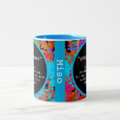 Programmierer Coder Farbiger Spritzer Abstrakte Ku Zweifarbige Tasse (Mittel)