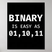 Programmierer Coding Binary ist so einfach wie 01  Poster (Vorne)