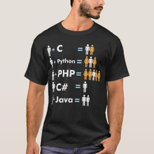 Programmierer Coding C Python PHP Java zieht Männe T-Shirt