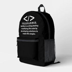 Programmierer Coding Entwickler Programmierer Bedruckter Rucksack