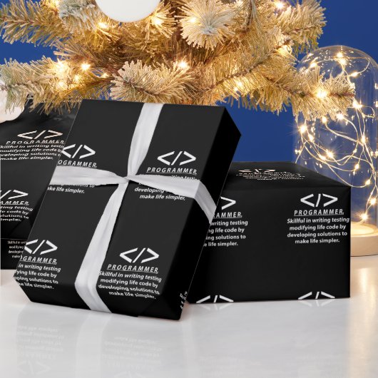 Programmierer Coding Entwickler Programmierer Geschenkpapier (Feiertage)
