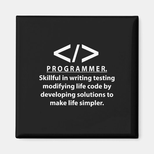 Programmierer Coding Entwickler Programmierer Magnet (Vorne)