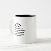 Programmierer Coding Entwickler Programmierer Zweifarbige Tasse (Vorderseite Links)