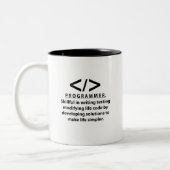 Programmierer Coding Entwickler Programmierer Zweifarbige Tasse (Links)