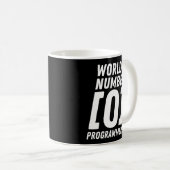 Programmierer Coding World's Number 0 Programmer Kaffeetasse (VorderseiteRechts)