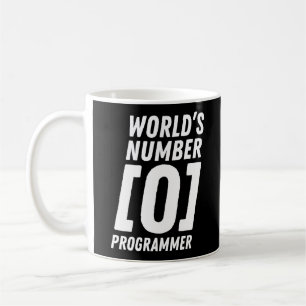 Programmierer Coding World's Number 0 Programmer Kaffeetasse