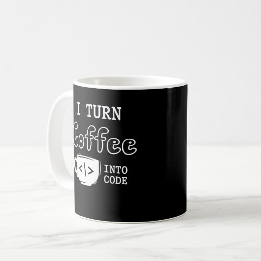 Programmierer Coffee Joke Software Coder Kaffeetasse (Vorderseite Links)