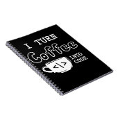 Programmierer Coffee Joke Software Coder Notizblock (Rechte Seite)