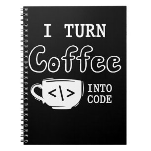 Programmierer Coffee Joke Software Coder Notizblock