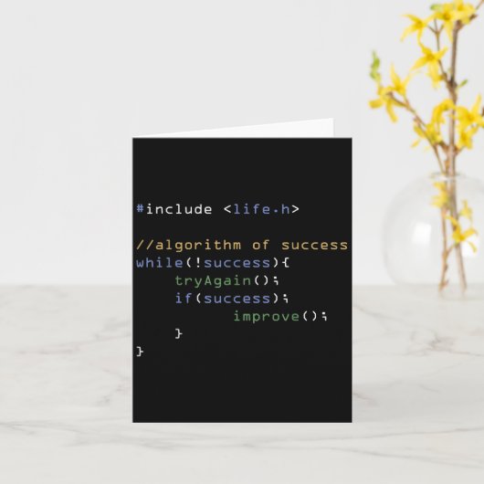 Programmierer Computerwissenschaftssystemcoding-Sp Karte (Gelbe Blume)