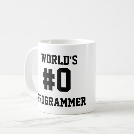 PROGRAMMIERER DAS #0 DER WELT KAFFEETASSE (Vorderseite Links)
