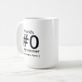 Programmierer das #0 der Welt - personalisiert Kaffeetasse (Vorderseite Links)