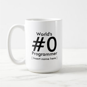Programmierer das #0 der Welt - personalisiert Kaffeetasse