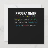 Programmierer Definition Coder Programmieren Codin Einladung (Vorderseite)