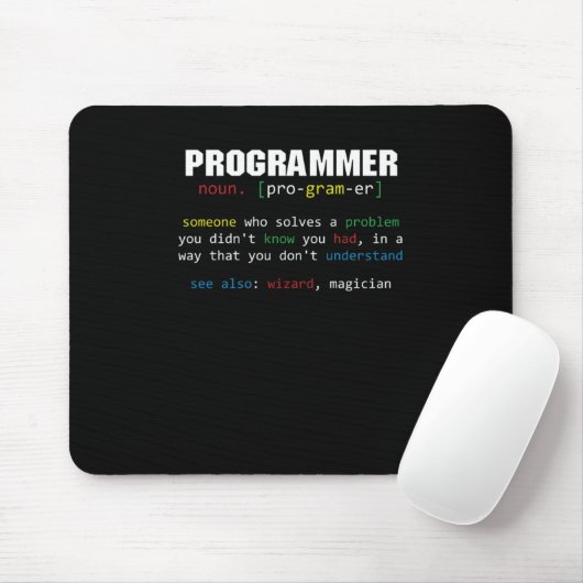 Programmierer Definition Coder Programmieren Codin Mousepad (Mit Mouse)