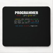 Programmierer Definition Coder Programmieren Codin Mousepad (Vorne)