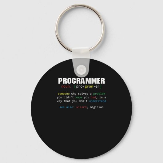 Programmierer Definition Coder Programmieren Codin Schlüsselanhänger (Vorderseite)