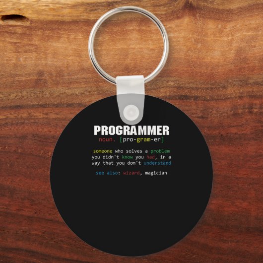 Programmierer Definition Coder Programmieren Codin Schlüsselanhänger (Vorderseite)
