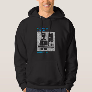 Programmierer Der Computer ruft an Hoodie